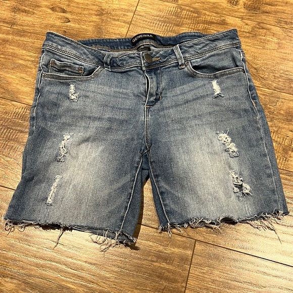 GENERRA Pants - GENERRA denim distressed Jean shorts